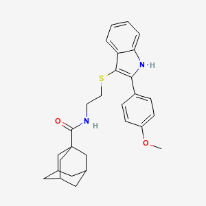 N-[2-[[2-(4-methoxyphenyl)-1H-indol-3-yl]sulfanyl]ethyl]adamantane-1-carboxamide