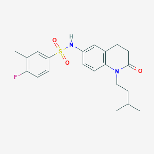 4-fluoro-N-(1-isopentyl-2-oxo-1,2,3,4-tetrahydroquinolin-6-yl)-3-methylbenzenesulfonamide