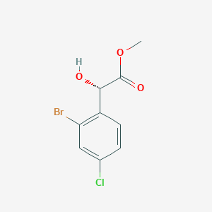 molecular formula C9H8BrClO3 B2919729 Methyl (2S)-2-(2-bromo-4-chlorophenyl)-2-hydroxyacetate CAS No. 2567489-00-1