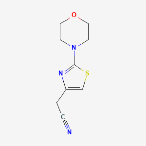 molecular formula C9H11N3OS B2919778 2-(2-Morpholinothiazol-4-yl)acetonitrile CAS No. 1023811-14-4
