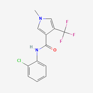 molecular formula C13H10ClF3N2O B2919792 N-(2-chlorophenyl)-1-methyl-4-(trifluoromethyl)-1H-pyrrole-3-carboxamide CAS No. 2059279-09-1