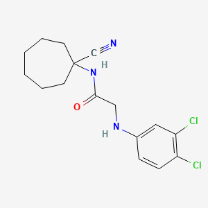 molecular formula C16H19Cl2N3O B2919885 N-(1-cyanocycloheptyl)-2-[(3,4-dichlorophenyl)amino]acetamide CAS No. 1147429-90-0