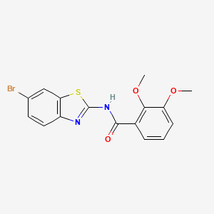 molecular formula C16H13BrN2O3S B2919901 N-(6-bromo-1,3-benzothiazol-2-yl)-2,3-dimethoxybenzamide CAS No. 895440-97-8