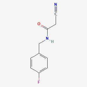 molecular formula C10H9FN2O B2919908 2-cyano-N-(4-fluorobenzyl)acetamide CAS No. 169120-70-1