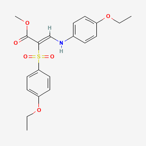 molecular formula C20H23NO6S B2919949 methyl (2Z)-3-[(4-ethoxyphenyl)amino]-2-[(4-ethoxyphenyl)sulfonyl]acrylate CAS No. 1327178-48-2