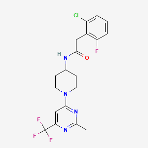 2-(2-chloro-6-fluorophenyl)-N-(1-(2-methyl-6-(trifluoromethyl)pyrimidin-4-yl)piperidin-4-yl)acetamide
