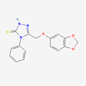 5-[(1,3-benzodioxol-5-yloxy)methyl]-4-phenyl-4H-1,2,4-triazole-3-thiol