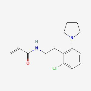 molecular formula C15H19ClN2O B2919968 N-[2-(2-Chloro-6-pyrrolidin-1-ylphenyl)ethyl]prop-2-enamide CAS No. 2305475-47-0