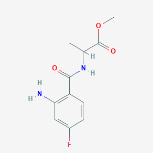molecular formula C11H13FN2O3 B2919974 Methyl 2-[(2-amino-4-fluorophenyl)formamido]propanoate CAS No. 1485818-02-7