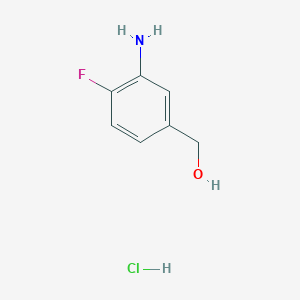 molecular formula C7H9ClFNO B2919984 (3-Amino-4-fluorophenyl)methanol hydrochloride CAS No. 2460748-67-6