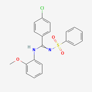 B2920029 4-chloro-N-(2-methoxyphenyl)-N'-(phenylsulfonyl)benzimidamide CAS No. 327095-92-1
