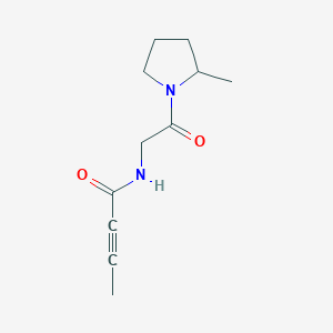 molecular formula C11H16N2O2 B2920067 N-[2-(2-Methylpyrrolidin-1-yl)-2-oxoethyl]but-2-ynamide CAS No. 2411270-81-8