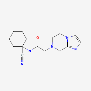 molecular formula C16H23N5O B2920093 N-(1-cyanocyclohexyl)-2-{5H,6H,7H,8H-imidazo[1,2-a]pyrazin-7-yl}-N-methylacetamide CAS No. 1795375-12-0
