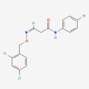 molecular formula C16H13BrCl2N2O2 B2920097 N-(4-bromophenyl)-3-{[(2,4-dichlorobenzyl)oxy]imino}propanamide CAS No. 320417-72-9