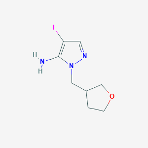 B2920111 4-iodo-1-(oxolan-3-ylmethyl)-1H-pyrazol-5-amine CAS No. 1247570-23-5