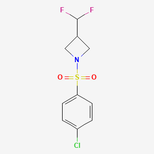 molecular formula C10H10ClF2NO2S B2920136 1-(4-chlorobenzenesulfonyl)-3-(difluoromethyl)azetidine CAS No. 2309728-32-1