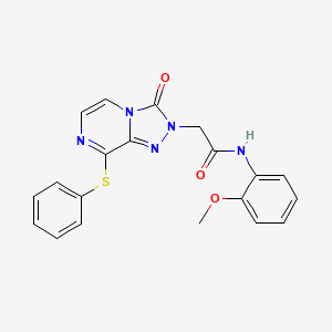 molecular formula C20H17N5O3S B2920149 N-(2-methoxyphenyl)-2-[3-oxo-8-(phenylsulfanyl)-2H,3H-[1,2,4]triazolo[4,3-a]pyrazin-2-yl]acetamide CAS No. 1251612-92-6