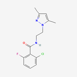 2-chloro-N-(2-(3,5-dimethyl-1H-pyrazol-1-yl)ethyl)-6-fluorobenzamide