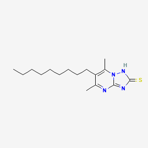 molecular formula C16H26N4S B2920154 5,7-Dimethyl-6-nonyl-[1,2,4]triazolo[1,5-a]pyrimidine-2-thiol CAS No. 855715-23-0