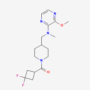 molecular formula C17H24F2N4O2 B2920155 N-{[1-(3,3-difluorocyclobutanecarbonyl)piperidin-4-yl]methyl}-3-methoxy-N-methylpyrazin-2-amine CAS No. 2380168-43-2