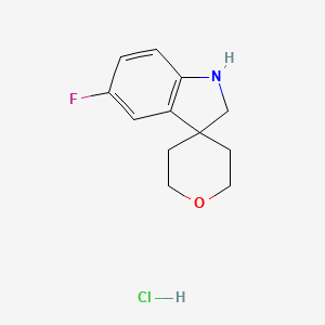 5-Fluoro-1,2-dihydrospiro[indole-3,4'-oxane] hydrochloride
