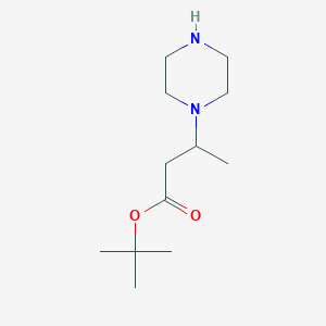 molecular formula C12H24N2O2 B2920269 Tert-butyl 3-piperazin-1-ylbutanoate CAS No. 2248383-53-9