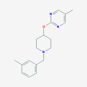 molecular formula C18H23N3O B2920281 5-Methyl-2-({1-[(3-methylphenyl)methyl]piperidin-4-yl}oxy)pyrimidine CAS No. 2380061-93-6