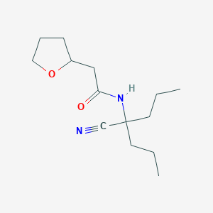 molecular formula C14H24N2O2 B2920292 N-(1-cyano-1-propylbutyl)-2-(oxolan-2-yl)acetamide CAS No. 1424596-48-4