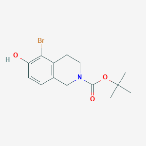 molecular formula C14H18BrNO3 B2920342 tert-butyl 5-bromo-6-hydroxy-3,4-dihydro-1H-isoquinoline-2-carboxylate CAS No. 1887036-31-8