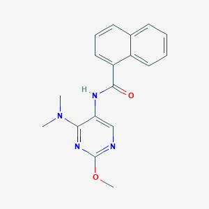 molecular formula C18H18N4O2 B2920349 N-[4-(dimethylamino)-2-methoxypyrimidin-5-yl]naphthalene-1-carboxamide CAS No. 1795415-83-6