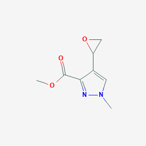 molecular formula C8H10N2O3 B2920384 Methyl 1-methyl-4-(oxiran-2-yl)pyrazole-3-carboxylate CAS No. 2248336-52-7