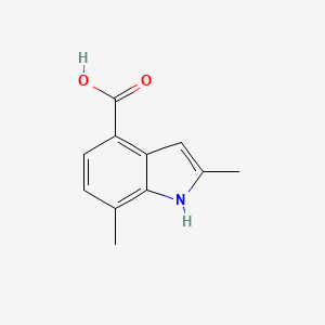 molecular formula C11H11NO2 B2920397 2,7-Dimethyl-1H-indole-4-carboxylic acid CAS No. 1360944-62-2