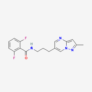molecular formula C17H16F2N4O B2920401 2,6-difluoro-N-(3-(2-methylpyrazolo[1,5-a]pyrimidin-6-yl)propyl)benzamide CAS No. 1797636-49-7