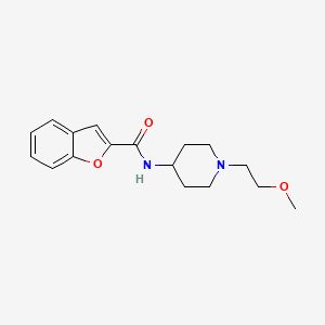 molecular formula C17H22N2O3 B2920424 N-[1-(2-METHOXYETHYL)PIPERIDIN-4-YL]-1-BENZOFURAN-2-CARBOXAMIDE CAS No. 1421471-85-3