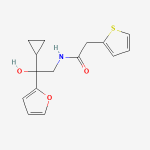 molecular formula C15H17NO3S B2920473 N-(2-cyclopropyl-2-(furan-2-yl)-2-hydroxyethyl)-2-(thiophen-2-yl)acetamide CAS No. 1396883-95-6