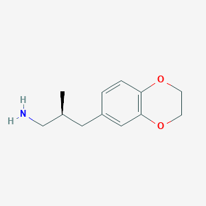 molecular formula C12H17NO2 B2920487 (2S)-3-(2,3-Dihydro-1,4-benzodioxin-6-yl)-2-methylpropan-1-amine CAS No. 2248183-65-3