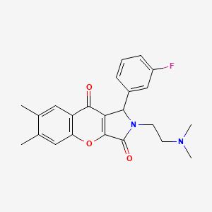 B2920488 2-(2-(Dimethylamino)ethyl)-1-(3-fluorophenyl)-6,7-dimethyl-1,2-dihydrochromeno[2,3-c]pyrrole-3,9-dione CAS No. 886161-65-5