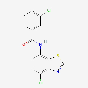 3-chloro-N-(4-chloro-1,3-benzothiazol-7-yl)benzamide