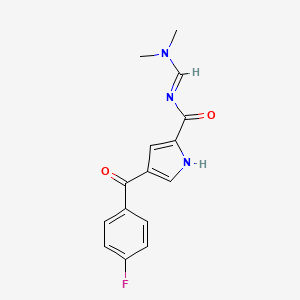 N-[(E)-(dimethylamino)methylidene]-4-(4-fluorobenzoyl)-1H-pyrrole-2-carboxamide