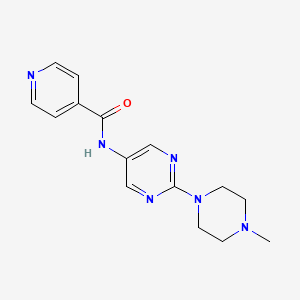 molecular formula C15H18N6O B2920507 N-[2-(4-methylpiperazin-1-yl)pyrimidin-5-yl]pyridine-4-carboxamide CAS No. 1396807-52-5