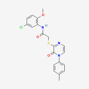 molecular formula C20H18ClN3O3S B2920595 N-(5-chloro-2-methoxyphenyl)-2-{[4-(4-methylphenyl)-3-oxo-3,4-dihydropyrazin-2-yl]sulfanyl}acetamide CAS No. 941935-33-7