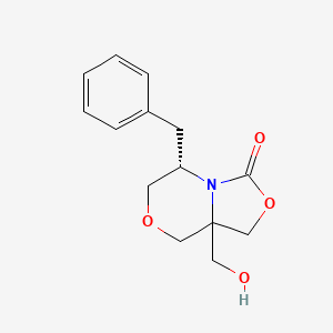 molecular formula C14H17NO4 B2920612 rac-(5S,8aS)-5-Benzyl-8a-(hydroxymethyl)tetrahydrooxazolo[4,3-c][1,4]oxazin-3(1H)-one CAS No. 1556097-92-7