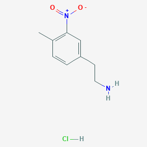 molecular formula C9H13ClN2O2 B2920640 2-(4-Methyl-3-nitrophenyl)ethanamine;hydrochloride CAS No. 2309459-44-5