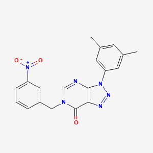 molecular formula C19H16N6O3 B2920666 3-(3,5-dimethylphenyl)-6-[(3-nitrophenyl)methyl]-3H,6H,7H-[1,2,3]triazolo[4,5-d]pyrimidin-7-one CAS No. 888424-90-6