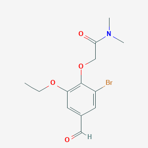 molecular formula C13H16BrNO4 B2920713 2-(2-bromo-6-ethoxy-4-formylphenoxy)-N,N-dimethylacetamide CAS No. 732291-89-3