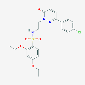 molecular formula C22H24ClN3O5S B2920769 N-{2-[3-(4-chlorophenyl)-6-oxo-1,6-dihydropyridazin-1-yl]ethyl}-2,4-diethoxybenzene-1-sulfonamide CAS No. 921833-04-7