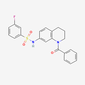 N-(1-benzoyl-1,2,3,4-tetrahydroquinolin-7-yl)-3-fluorobenzenesulfonamide