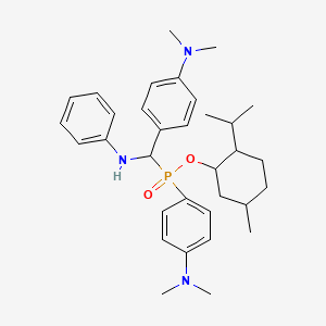 2-Isopropyl-5-methylcyclohexyl (4-(dimethylamino)phenyl)((4-(dimethylamino)phenyl)(phenylamino)methyl)phosphinate