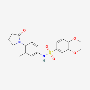 N-(3-methyl-4-(2-oxopyrrolidin-1-yl)phenyl)-2,3-dihydrobenzo[b][1,4]dioxine-6-sulfonamide
