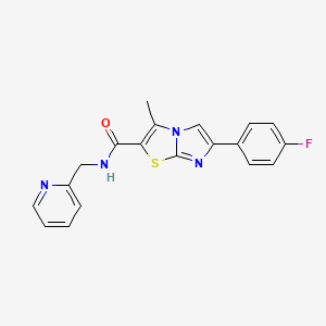 6-(4-fluorophenyl)-3-methyl-N-(pyridin-2-ylmethyl)imidazo[2,1-b][1,3]thiazole-2-carboxamide